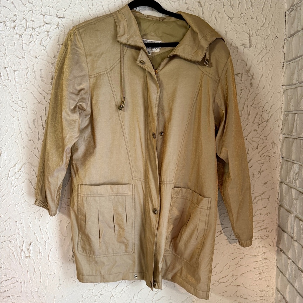 Women's Gold Sheen Utility Jacket